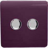 Trendi Switch 2 Gang 120 Watt LED Dimmer Switch in Plum
Trendi Switch 2 Gang 120 Watt LED Dimmer Switch in Plum