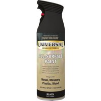 Rust-Oleum Universal Matt Spray Paint - Black - 400ml
Rust-Oleum Universal Matt Spray Paint - Black - 400ml