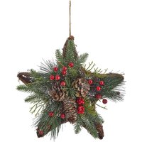 Cone and Berries Rattan Star Christmas Wreath
Cone and Berries Rattan Star Christmas Wreath