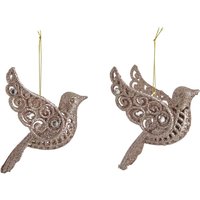 Pink Blush Glitter Bird Hanging Christmas Tree Decorations - Pack of 2
Pink Blush Glitter Bird Hanging Christmas Tree Decorations - Pack of 2