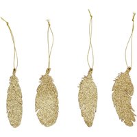 Gold Glitter Feather Hanging Christmas Tree Decorations - Pack of 20
Gold Glitter Feather Hanging Christmas Tree Decorations - Pack of 20