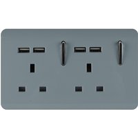 Trendi Switch 2 Gang 13Amp Socket (inc. USB ports) in Cool Grey
Trendi Switch 2 Gang 13Amp Socket (inc. USB ports) in Cool Grey