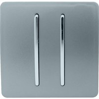 Trendi Switch 2 Gang 2 Way 10Amp Light Switch in Cool Grey
Trendi Switch 2 Gang 2 Way 10Amp Light Switch in Cool Grey