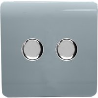 Trendi Switch 2 Gang 120 Watt LED Dimmer Switch in Cool Grey
Trendi Switch 2 Gang 120 Watt LED Dimmer Switch in Cool Grey