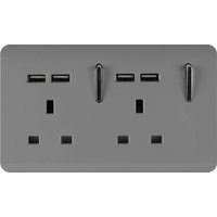 Trendi Switch 2 Gang 13Amp Socket (inc. USB ports) in Light Grey
Trendi Switch 2 Gang 13Amp Socket (inc. USB ports) in Light Grey