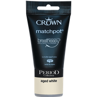 Crown Period Colours Breatheasy Aged White - Flat Matt Emulsion Paint - 40ml Tester
Crown Period Colours Breatheasy Aged White - Flat Matt Emulsion Paint - 40ml Tester