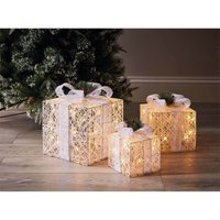 White Gift Boxes Christmas Light Decoration - Set of 3
White Gift Boxes Christmas Light Decoration - Set of 3
