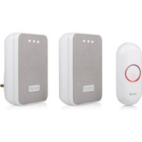 Byron 22324UK 150m Twin Port/Plug-in Wireless Doorbell set
Byron 22324UK 150m Twin Port/Plug-in Wireless Doorbell set