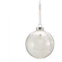 White Peacock Feather Glass Christmas Tree Bauble
White Peacock Feather Glass Christmas Tree Bauble