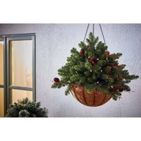 Pre-lit Berry Decorated Christmas Hanging Basket (Battery Operated)
Pre-lit Berry Decorated Christmas Hanging Basket (Battery Operated)