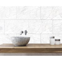 Innovera Decor Decorative Shower & Bathroom Wall Tiles (Carrara Marble, Set of 8)
Innovera Decor Decorative Shower & Bathroom Wall Tiles (Carrara Marble, Set of 8)