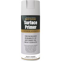 Rust-Oleum Surface Primer Spray Paint - Grey - 400ml
Rust-Oleum Surface Primer Spray Paint - Grey - 400ml