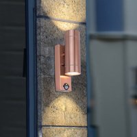 Lutec Rado Up & Down Outdoor Wall Light with PIR Motion Sensor - Copper
Lutec Rado Up & Down Outdoor Wall Light with PIR Motion Sensor - Copper