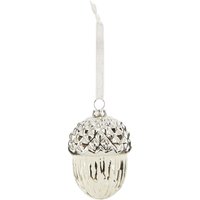 Silver White Acorn Glass Hanging Christmas Tree Decoration
Silver White Acorn Glass Hanging Christmas Tree Decoration
