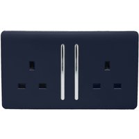 Trendi Switch 2 Gang 13Amp Long Switched Socket in Navy 
Trendi Switch 2 Gang 13Amp Long Switched Socket in Navy
