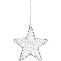 Silver Wire Star Hanging Christmas Tree Decoration
Silver Wire Star Hanging Christmas Tree Decoration