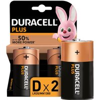 Duracell Plus Type D Batteries (MN1300 D K2) - 2 Pack
Duracell Plus Type D Batteries (MN1300 D K2) - 2 Pack
