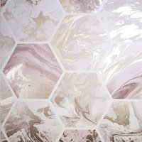 Arthouse Marbled Hex Pink Rose Gold Wallpaper
Arthouse Marbled Hex Pink Rose Gold Wallpaper