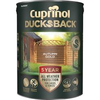 Cuprinol 5 Year Ducksback - Autumn Gold - 5L
Cuprinol 5 Year Ducksback - Autumn Gold - 5L