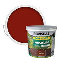 Ronseal One Coat Fence Life Paint Red Cedar - 5L
Ronseal One Coat Fence Life Paint Red Cedar - 5L