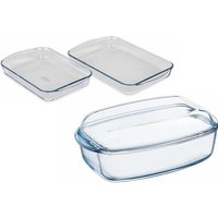 Pyrex 3 Piece Rectangular Roaster & Casserole Dish Set
Pyrex 3 Piece Rectangular Roaster & Casserole Dish Set