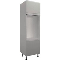 Handleless Grey Gloss Double Oven Tower 
Handleless Grey Gloss Double Oven Tower