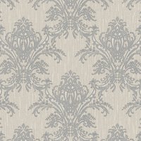 Belgravia Decor Sofia Damask Hessian Textured Vinyl Metallic Silver Wallpaper
Belgravia Decor Sofia Damask Hessian Textured Vinyl Metallic Silver Wallpaper