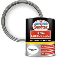Sandtex Exterior 10 Year Gloss Paint - Pure Brilliant White - 750ml
Sandtex Exterior 10 Year Gloss Paint - Pure Brilliant White - 750ml