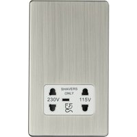 Arlec Metal Screwless Shaver Socket Stainless Steel
Arlec Metal Screwless Shaver Socket Stainless Steel