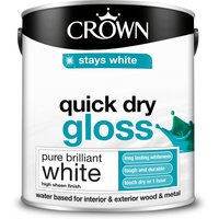 Crown Pure Brilliant White - Quick Drying Gloss Paint - 2.5L
Crown Pure Brilliant White - Quick Drying Gloss Paint - 2.5L