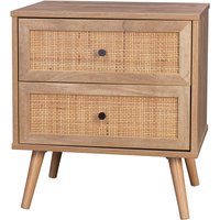 Kubu Rattan 2 Drawer Bedside Table