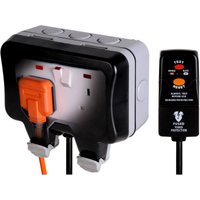 BG 13 Amp 2 Gang Switched Weatherproof Socket with 3m RCD Plug Grey/Black
BG 13 Amp 2 Gang Switched Weatherproof Socket with 3m RCD Plug Grey/Black