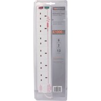 Masterplug 6 Socket Surge Extension Lead 2m White
Masterplug 6 Socket Surge Extension Lead 2m White