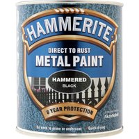 Hammerite Direct To Rust Hammered Black Metal Paint - 750ml
Hammerite Direct To Rust Hammered Black Metal Paint - 750ml