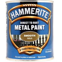 Hammerite Direct To Rust Smooth Gold Metal Paint - 750ml
Hammerite Direct To Rust Smooth Gold Metal Paint - 750ml