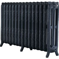 Arroll Cast Iron Radiator 1249 X 760 - Black