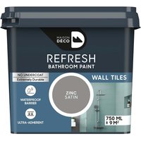 Maison Deco Refresh Bathroom Wall Tile Paint Zinc 750ml
Maison Deco Refresh Bathroom Wall Tile Paint Zinc 750ml