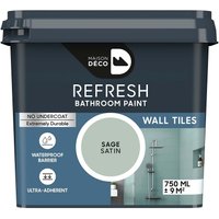 Maison Deco Refresh Bathroom Wall Tile Paint Sage 750ml
Maison Deco Refresh Bathroom Wall Tile Paint Sage 750ml