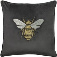 Bee Embroidered Velvet Cushion - Charcoal
Bee Embroidered Velvet Cushion - Charcoal
