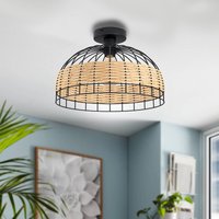 Eglo Anwick Black and Rattan Ceiling Light
Eglo Anwick Black and Rattan Ceiling Light
