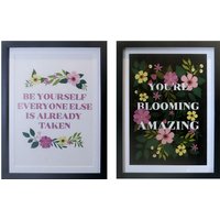 Floral Slogan Framed Prints - Set of 2
Floral Slogan Framed Prints - Set of 2