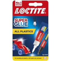 Loctite Super Glue All Plastics 2g & 4ml
Loctite Super Glue All Plastics 2g & 4ml