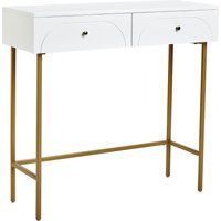 House Beautiful Taylor 2 Drawer Console Desk - White
House Beautiful Taylor 2 Drawer Console Desk - White