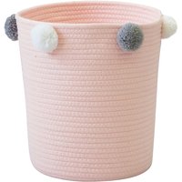Round Cotton Rope Blush Pom Pom Basket
Round Cotton Rope Blush Pom Pom Basket