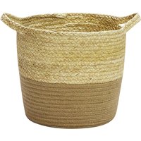 Neutral Corn and Jute Medium Woven Basket
Neutral Corn and Jute Medium Woven Basket