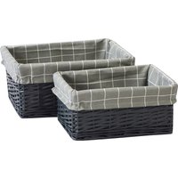 Set of 2 Grey Willow Lined Baskets
Set of 2 Grey Willow Lined Baskets