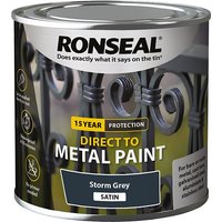 Ronseal Metal Paint Storm Grey Satin 250ml
Ronseal Metal Paint Storm Grey Satin 250ml