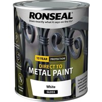 Ronseal Direct Metal Paint White Gloss 750ml
Ronseal Direct Metal Paint White Gloss 750ml