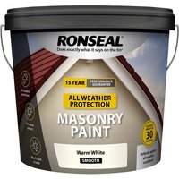 Ronseal All Weather Masonry Paint Warm White 10L
Ronseal All Weather Masonry Paint Warm White 10L