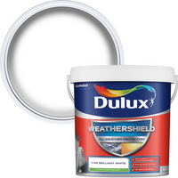 Dulux Weathershield Smooth Masonry Paint - Pure Brilliant White - 7.5L
Dulux Weathershield Smooth Masonry Paint - Pure Brilliant White - 7.5L